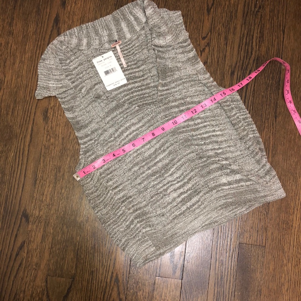 NWT Free People Sleeveless brown comb sweater - Picture 6 of 6